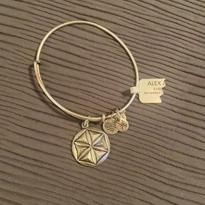 Alex and Ani Aphrodite’s flower bracelet silver